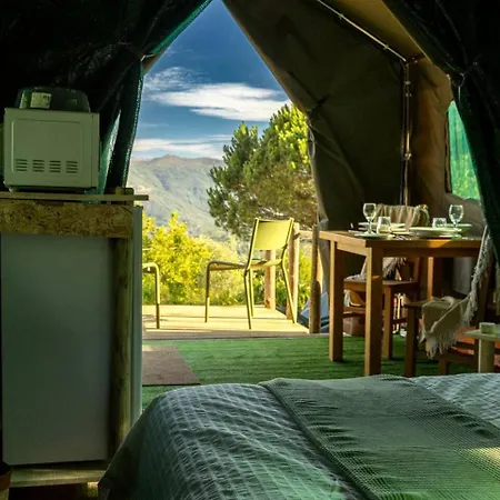 Scenic Safari Glamping Escape With Cavado River Views Near Peneda-geres In Ventosa, Portugal